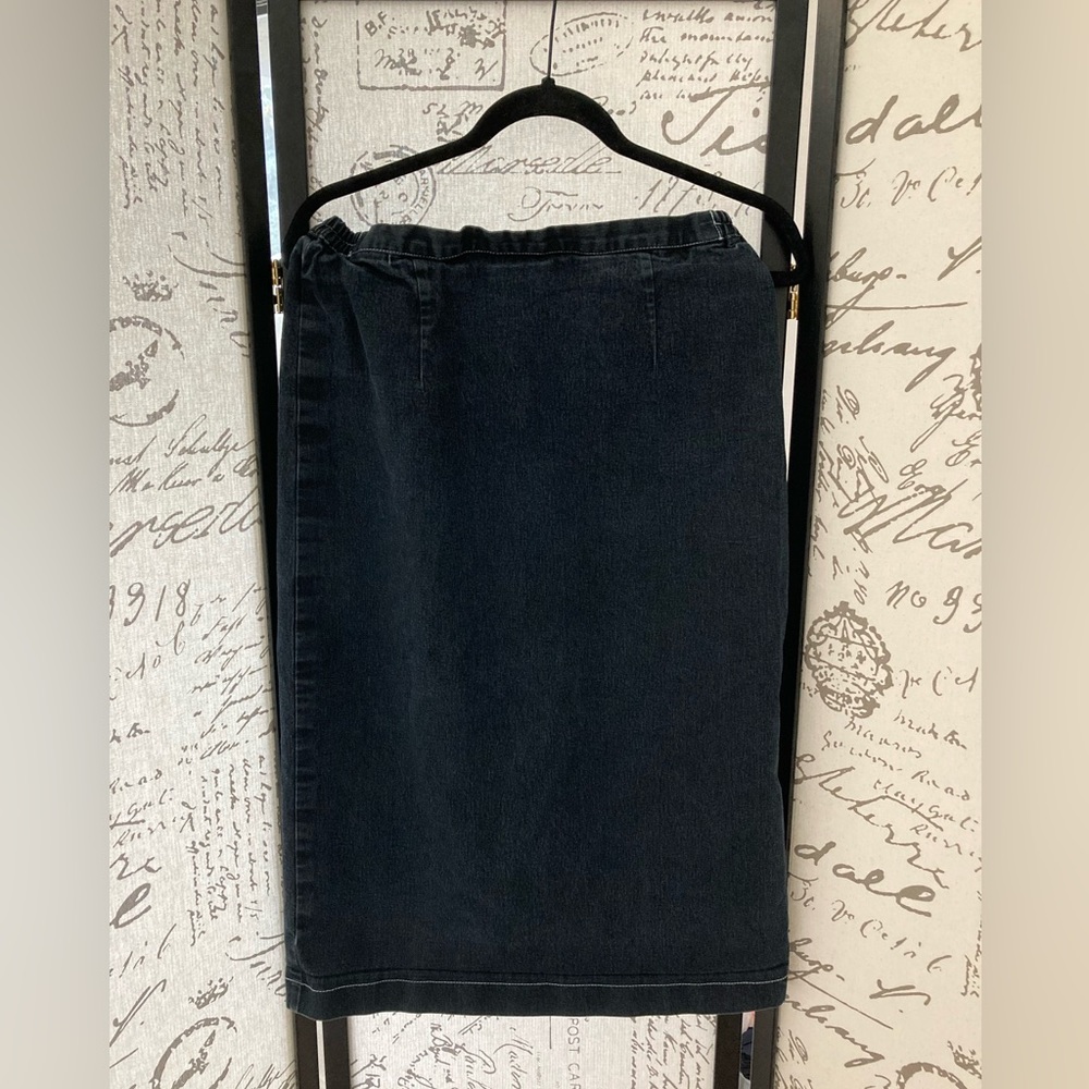 Dark Denim Midi Skirt